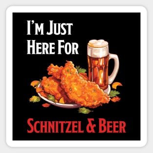 Oktoberfest I'm Just Here For Schnitzel & Beer Sticker